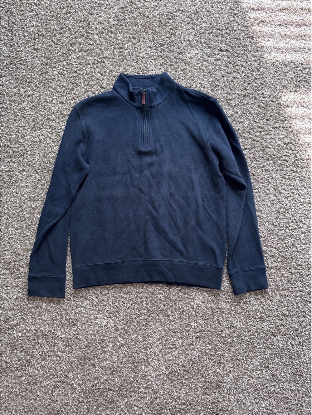Lands’ End Navy 1/4 Zip Pullover L